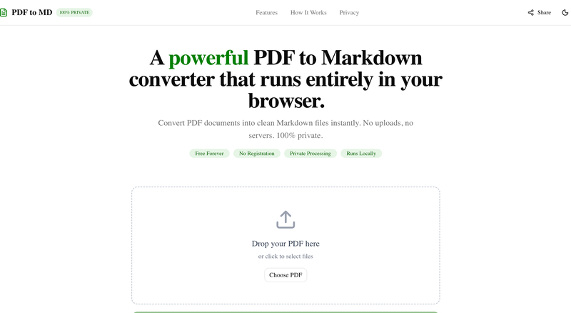 PDF to Markdown preview